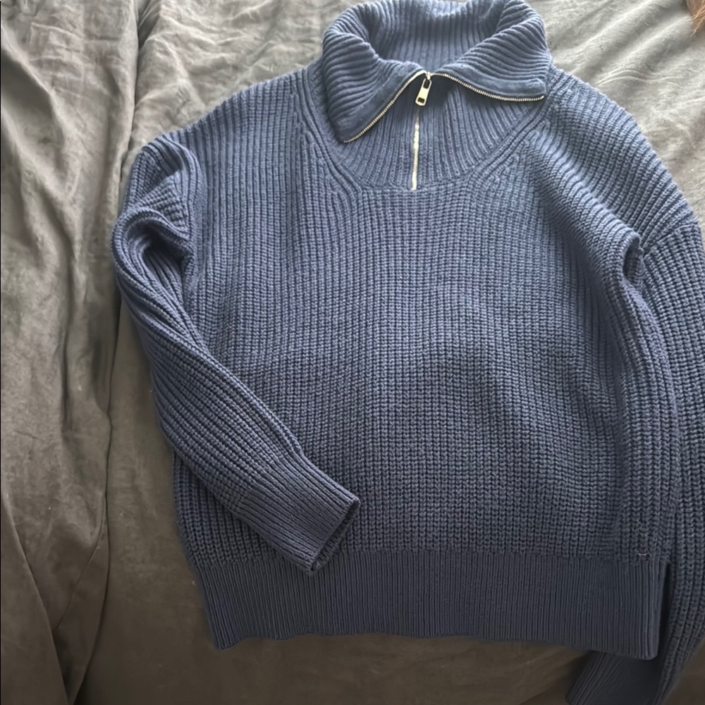 Cozy Blue 1/2 zip Sweater